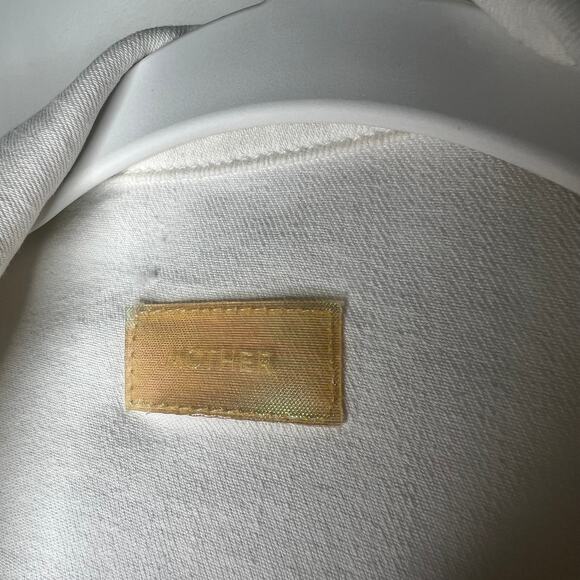 Mother White Denim The Bully Cropped Jacket Size Medium - Picture 9 of 10